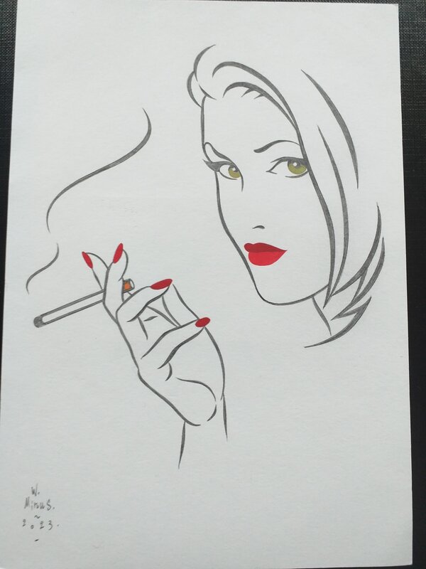 Cigarette by Walter Minus - Original Illustration