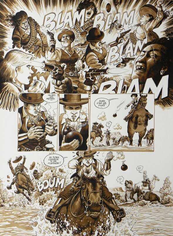 En vente - » Mondo Reverso  » Planche originale N° 24 – Dominique Bertail - Planche originale