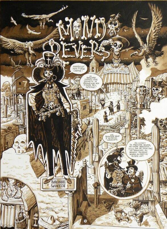 For sale - » Mondo Reverso  » Planche originale N° 37 – Dominique Bertail - Comic Strip