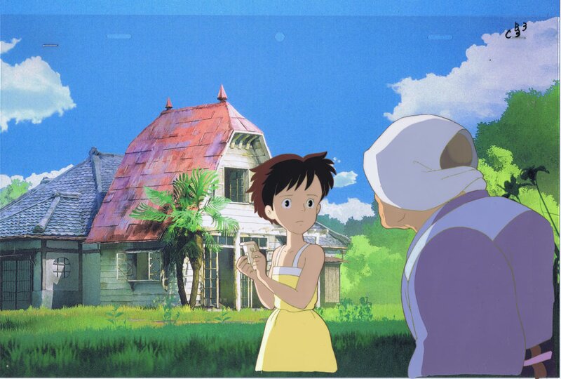 Studio Ghibli, Satsuki and Granny from Totoro cel - Original art