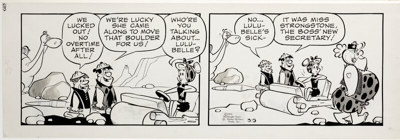 Gene Hazelton, Flintstones daily 1974 - Comic Strip