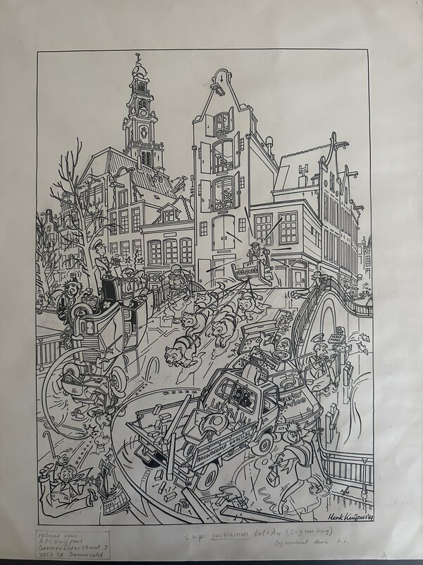 Henk Kuijpers - Reclamewerk PTT - Planche originale