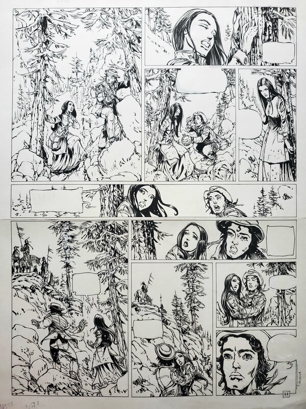 LA PISTE DES OMBRES par Tiburce Oger - Planche originale