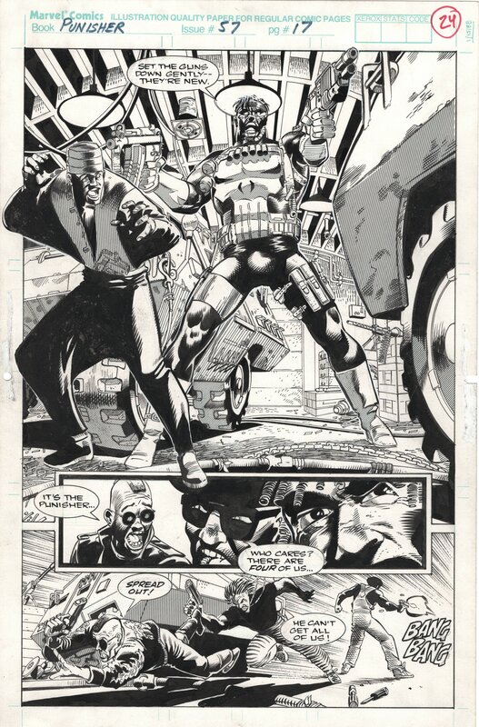En vente - Hugh Haynes, Jimmy Palmiotti, Mike Baron, Punisher #57 [America's Most Hunted] vol. 2 - Planche originale