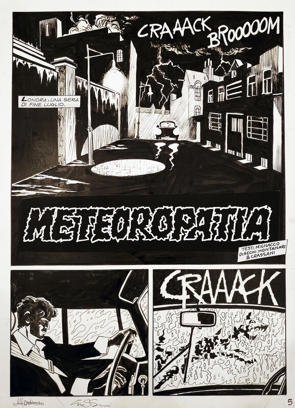 Giuseppe Montanari, Ernesto Grassani, Dylan Dog Maxi 10 Original Art - Title Page 