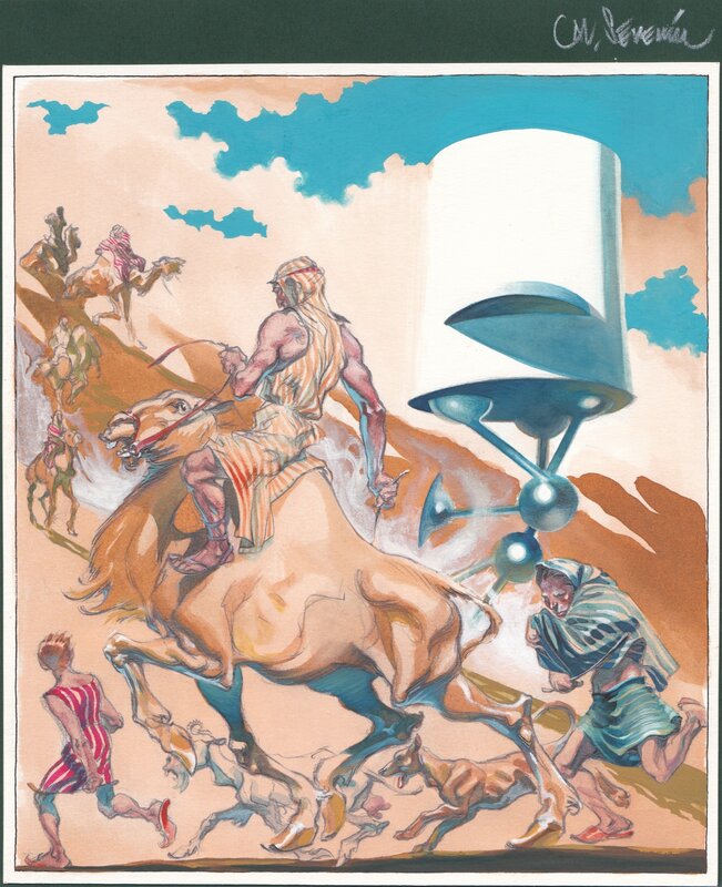 Al Severin, Harry - Tripode dans le désert - Original Illustration