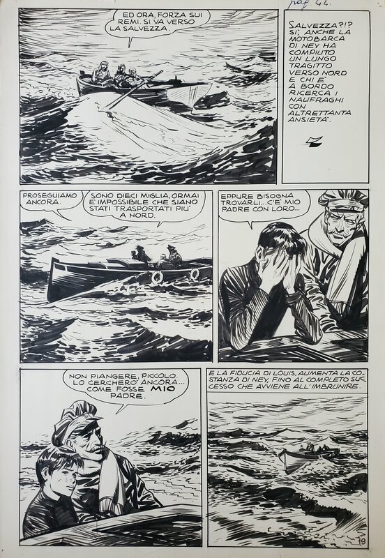 Vittorio Cossio, IL DRAMMA DELLO SPARVIERO planche originale n°19 - Planche originale