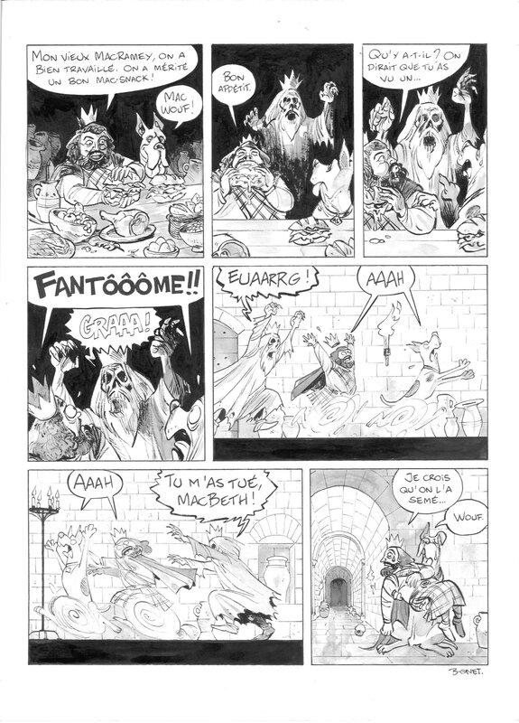 En vente - B-Gnet - La plume est plus forte que l'épée p. 23 - Planche originale