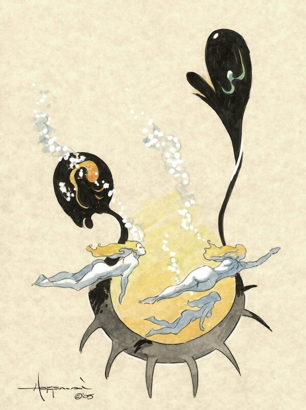The Aquacade by Mike Hoffman - Original Illustration