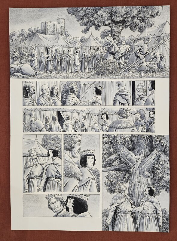 En vente - Milan Jovanovic, La Couronne de France Philippe Auguste - planche 15 - Planche originale