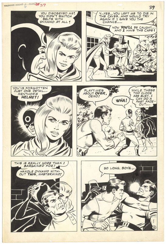 For sale - John Giunta, Wally Wood, Thunder Agents #6 p9 (Large Art) - Comic Strip