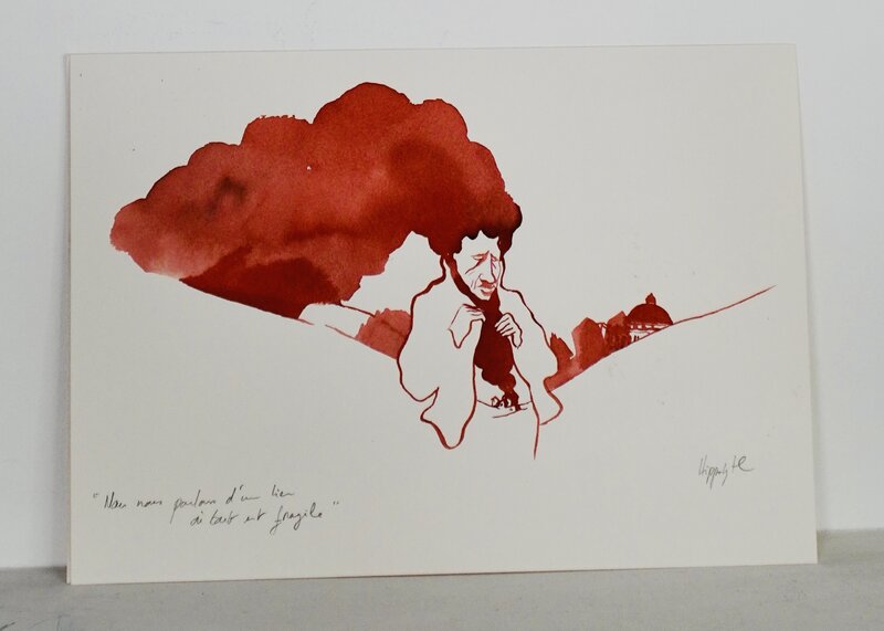 For sale - Hippolyte, Couverture - Planche originale - Nous nous parlons d'un lieu où tout est fragile - Original Cover