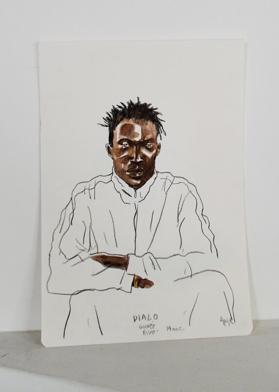 En vente - Hippolyte, Le Murmure de la mer - Croquis - Œuvre originale