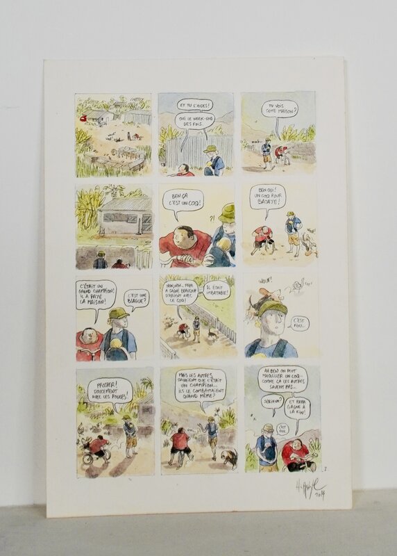 For sale - Hippolyte, Planche originale - Batay Coq - Comic Strip