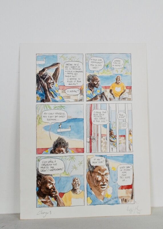 For sale - Hippolyte, Planche originale - Hold up sur les Chagos - Comic Strip