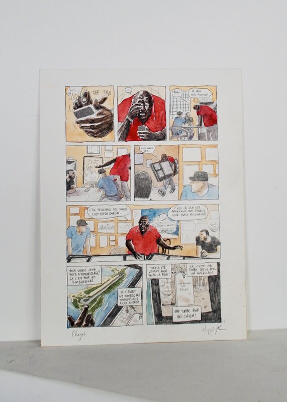 For sale - Hippolyte, Planche originale - Hold up sur les Chagos - Comic Strip