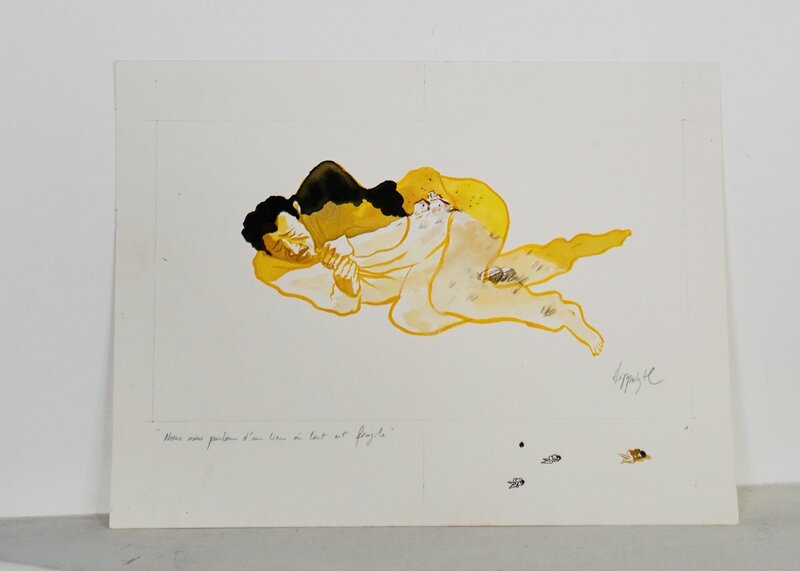 For sale - Hippolyte, Planche originale - Nous nous parlons d'un lieu où tout est fragile - Comic Strip
