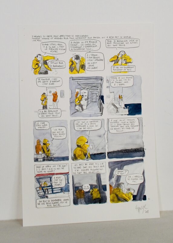 En vente - Hippolyte, Planche originale - On a marché sur les Australes - Planche originale