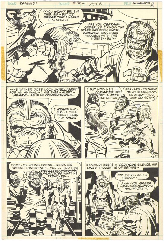 En vente - Kamandi #16 p6 par Jack Kirby, Mike Royer, D.Bruce Berry - Planche originale