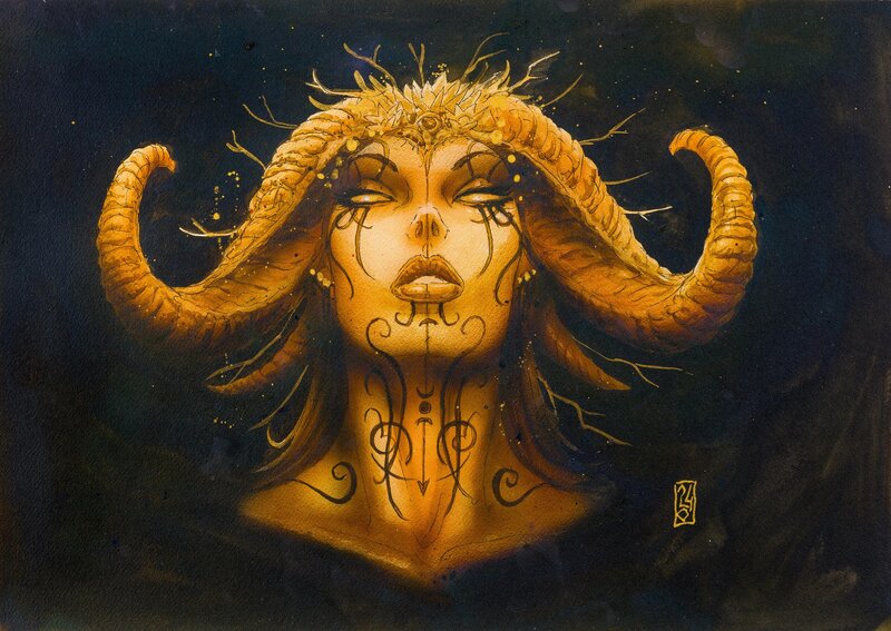 For sale - La stryge by Olivier Ledroit - Original Illustration