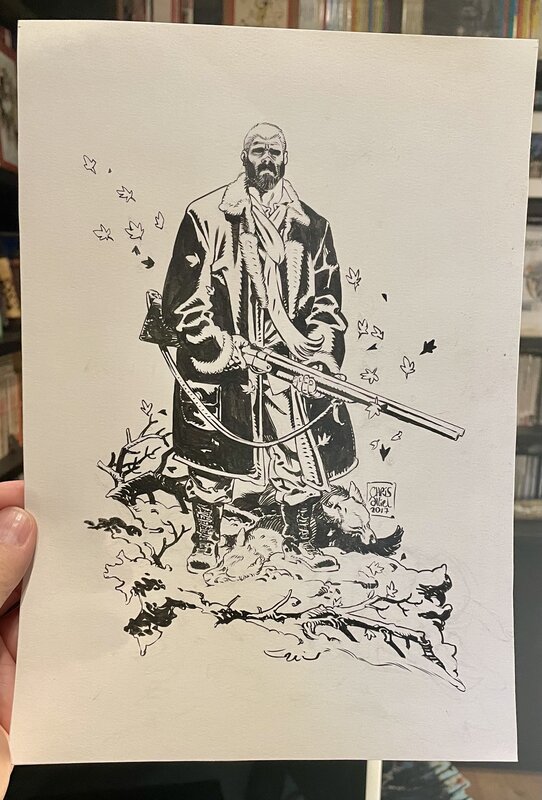 En vente - Christophe Alliel, Illustration les chiens de Prypiat - Illustration originale