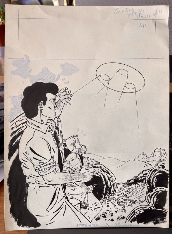 Georges Van Linthout, Couverture Menace UFO Lou Smog pour Hello BD - Couverture originale