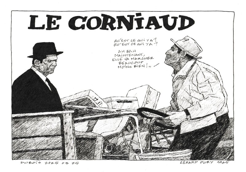 Stéphane Dubois, Le corniaud (expo Paris) - Illustration originale