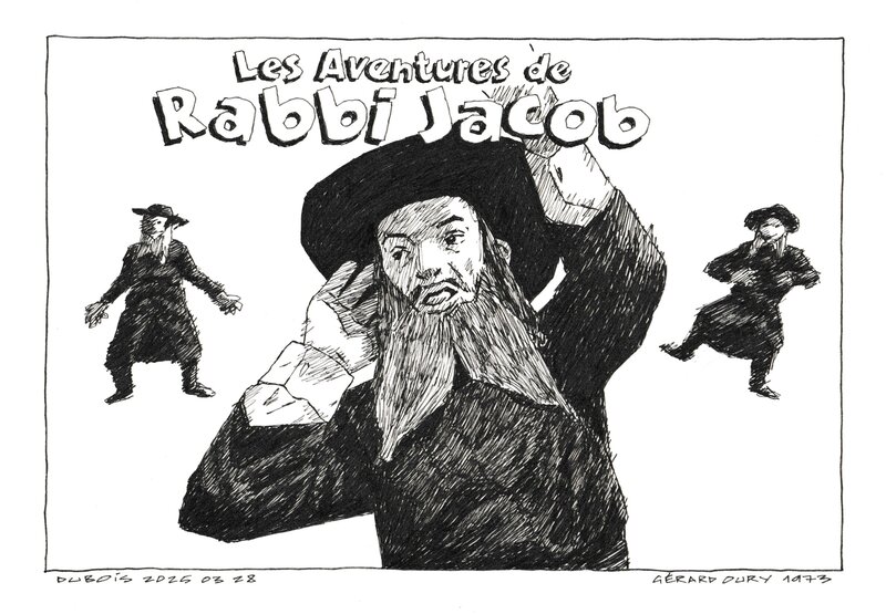 Stéphane Dubois, Les aventures de rabbi jacob - Illustration originale