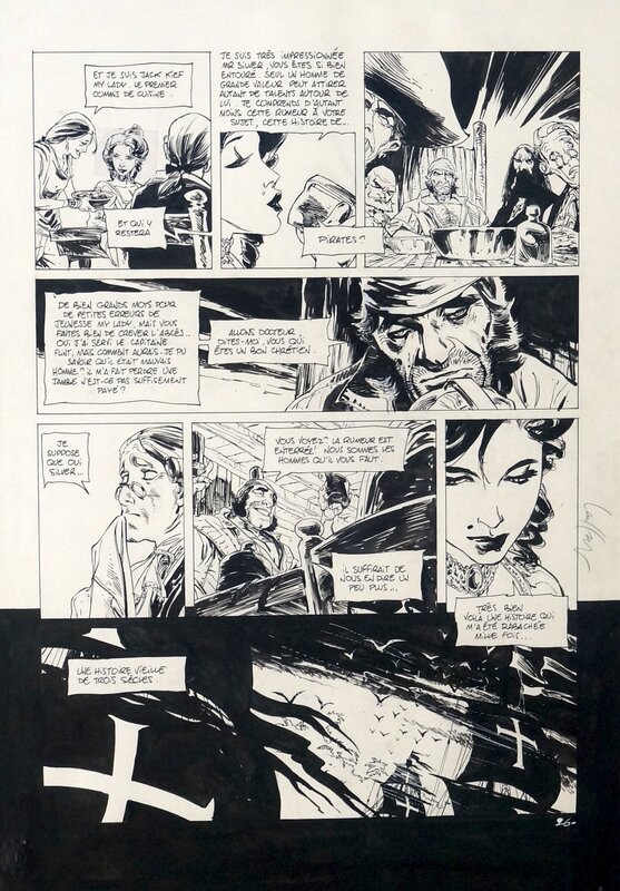 En vente - Lauffray - Long John Silver - Planche originale