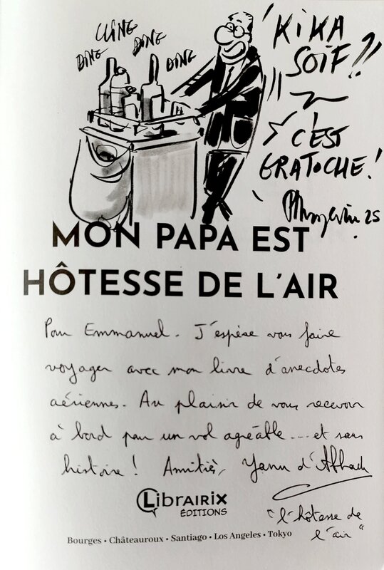 Frank Margerin, Yann D'Abbadie, Mon papa est hotesse de l'air 2025Mar25 - Dédicace