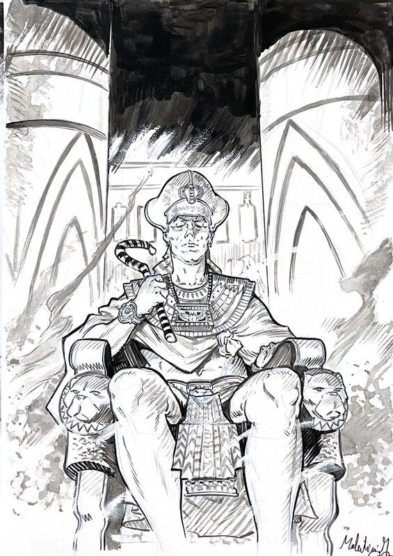Michael Malatini Ramses II - Illustration originale