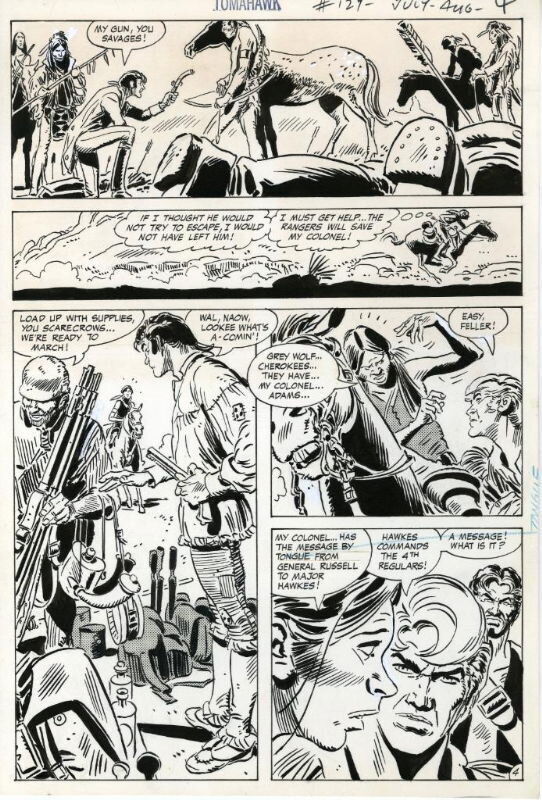 Frank Thorne, Tomahawk #127 Page 4 - Planche originale