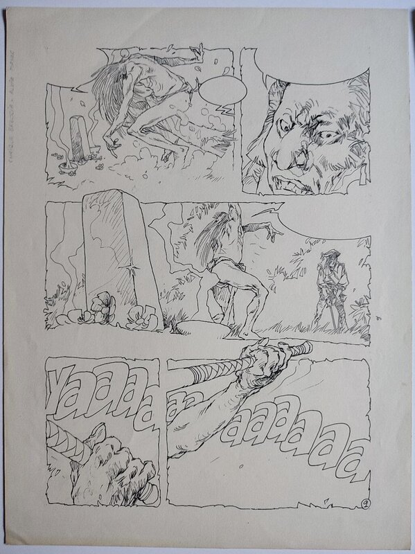 Enrique Breccia, El poderoso dios, p.9 - Planche originale