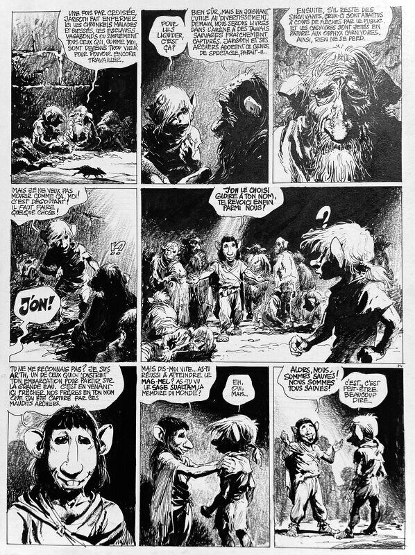 En vente - Grzegorz Rosinski, Le grand pouvoir du Chninkel - Planche originale