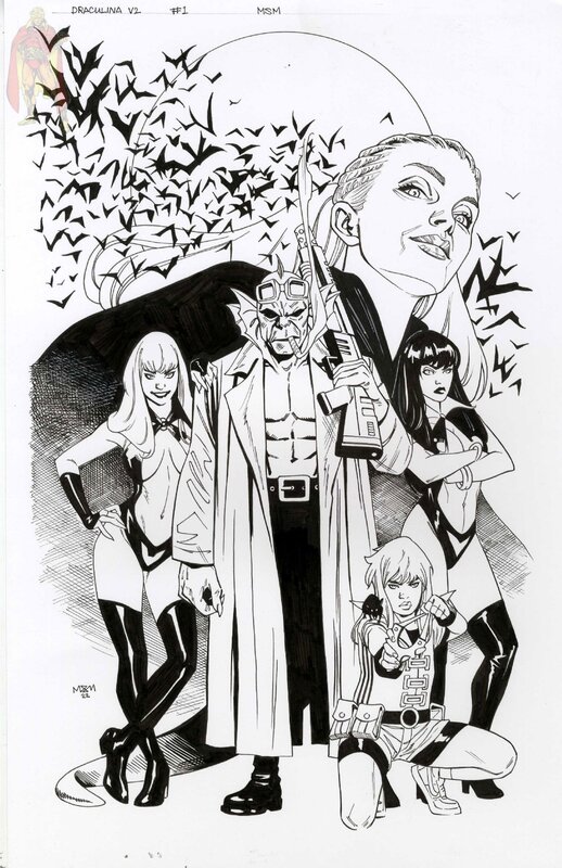 Michael Sta. Maria, Draculina Blood Simple #1 Cover ** Dynamite Comics Vampirella Spin-off - Couverture originale