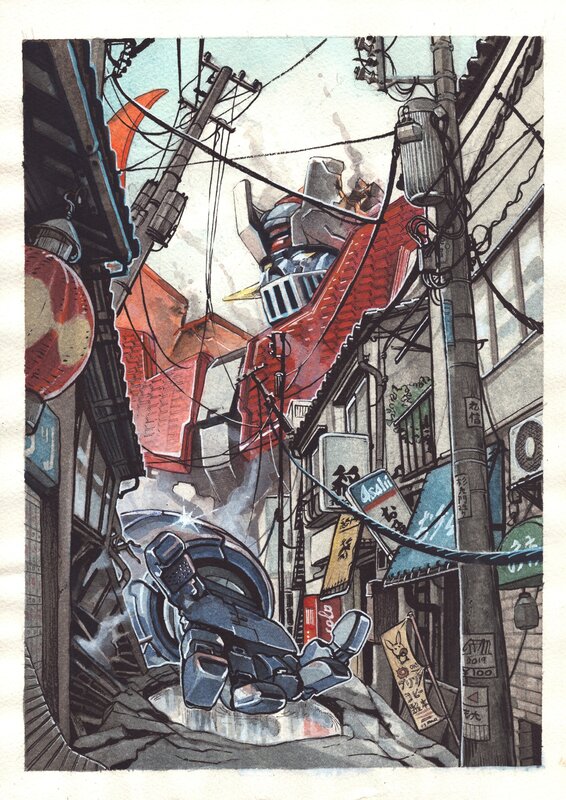 For sale - Mazinger Z by Giulia Francesca Massaglia - Original Illustration