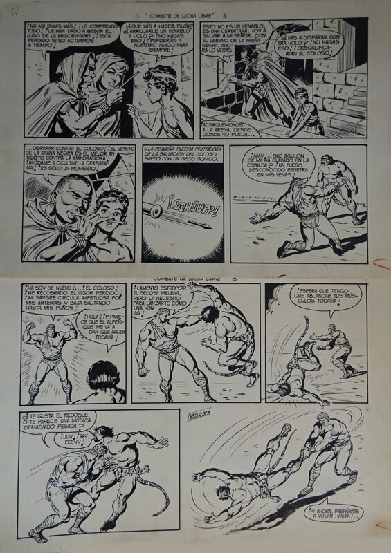 Manuel Lopez Blanco, KOLOS le Prince de Rhodes  - El COLOSO - Planche originale
