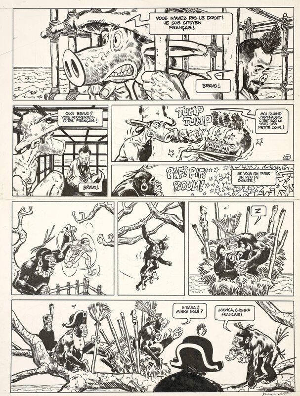 For sale - Edmond le cochon #3 | Le continent mystérieux | Jean-Marc Rochette & Martin Veyron - Comic Strip
