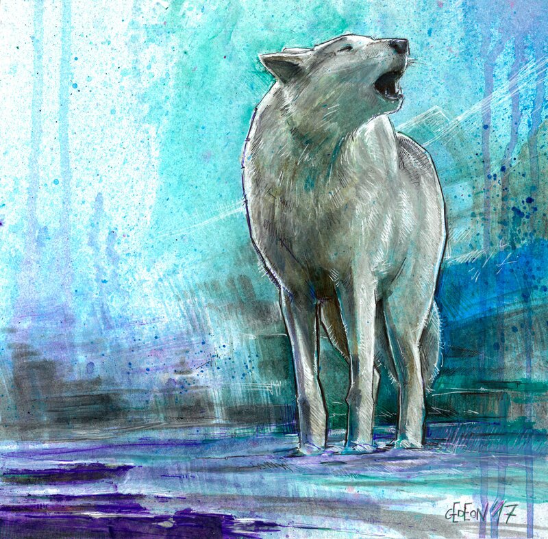 Le chant du loup by Gedeon - Original Illustration