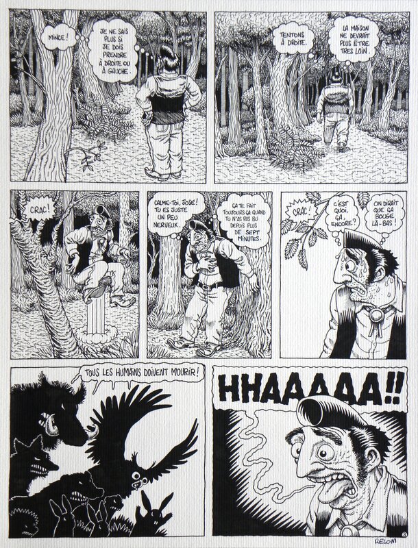 En vente - Andy & Gina – « Civilisation » – Planches originales N°3 – Relom - Planche originale