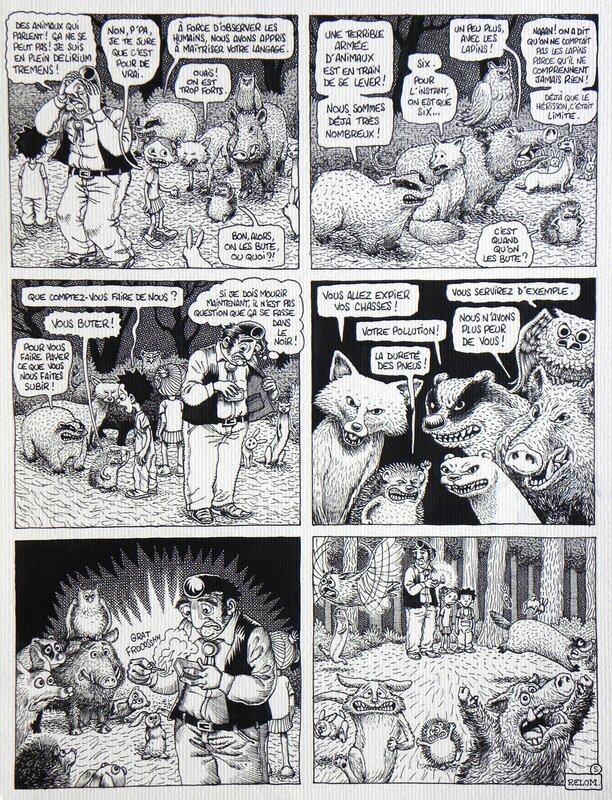 For sale - Andy & Gina – « Civilisation » – Planches originales – Page FIN – Relom - Comic Strip