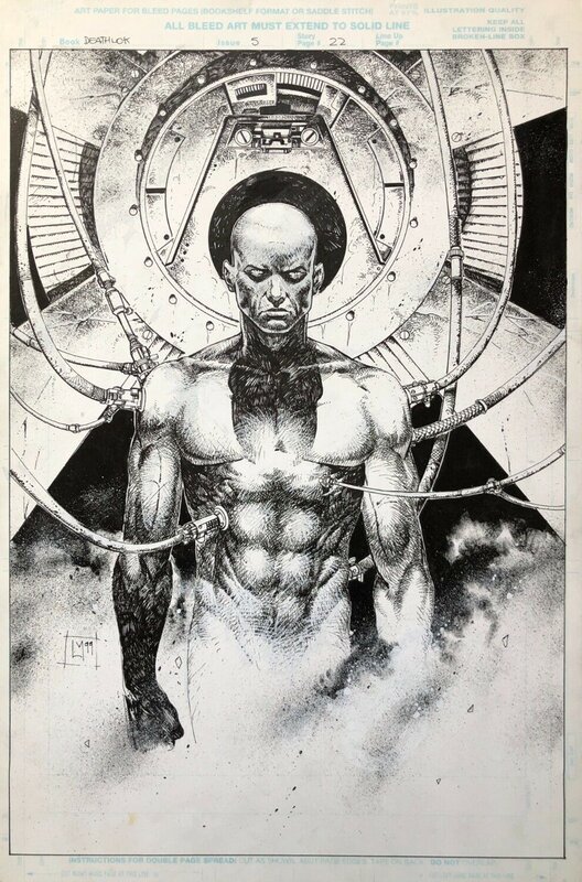 Joe Casey, Eduardo Manco, Deathlok: Vol 3 #5 pg 22 (Ending splash page) - Planche originale