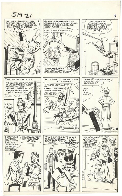 For sale - Steve Ditko, Amazing Spider-Man #21 p5 (Large Art) - Comic Strip
