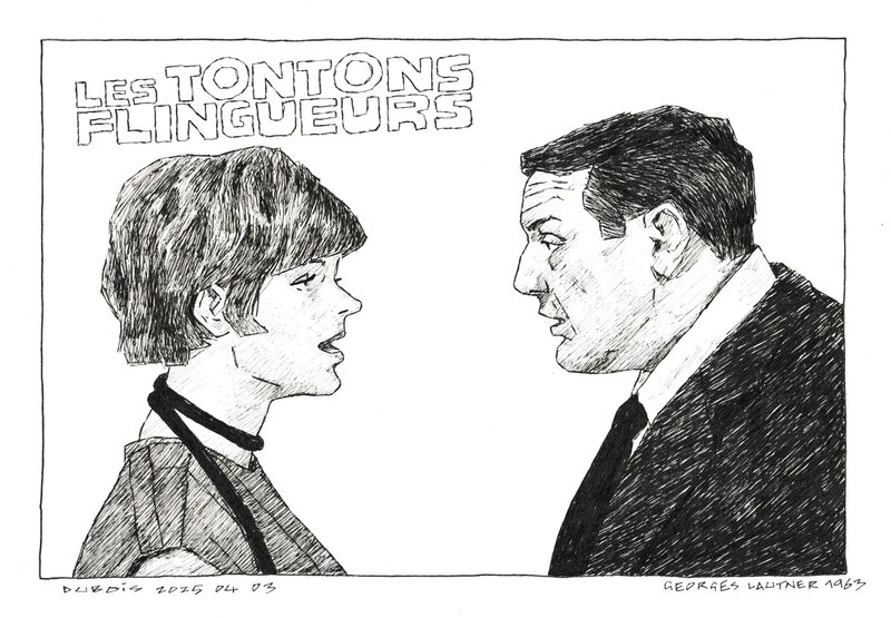 Stéphane Dubois, Les tontons flingueurs (expo Paris) - Original Illustration
