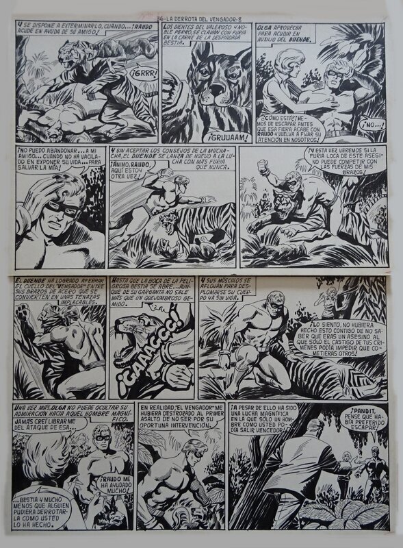 Francisco Jesus SERRANO, VINDEX le Vengeur  -  El Duende - Planche originale