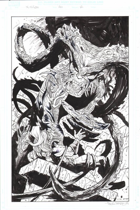 Paul Davidson, X-Force: #40 pg 12 Splash Page (First God of All Mutants appearance) - Comic Strip