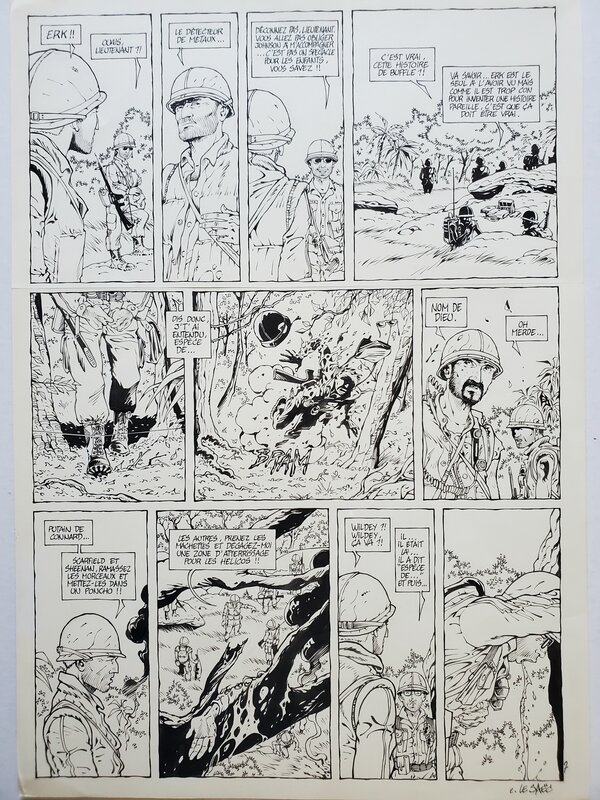 Erwan Le Saëc, LES ENRAGES   T3 CHINOOK BLUES - Planche originale