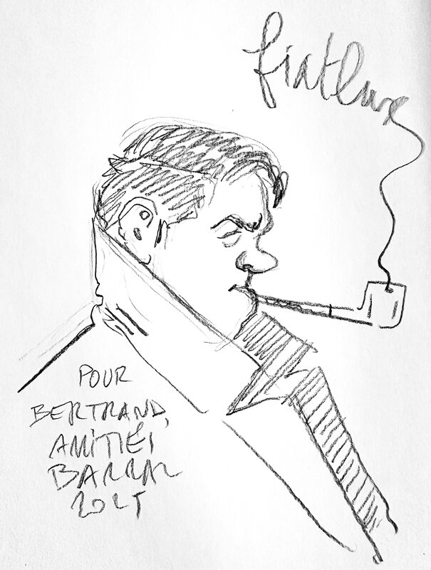 Nicolas BARRAL : Dédicace de Nestor Burma - Sketch