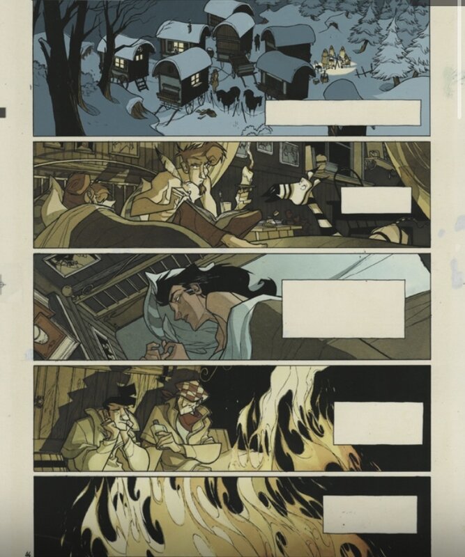 Cyril Pedrosa, Ring Circus Bleu de coloriage Tome 3 planche 46 - Planche originale
