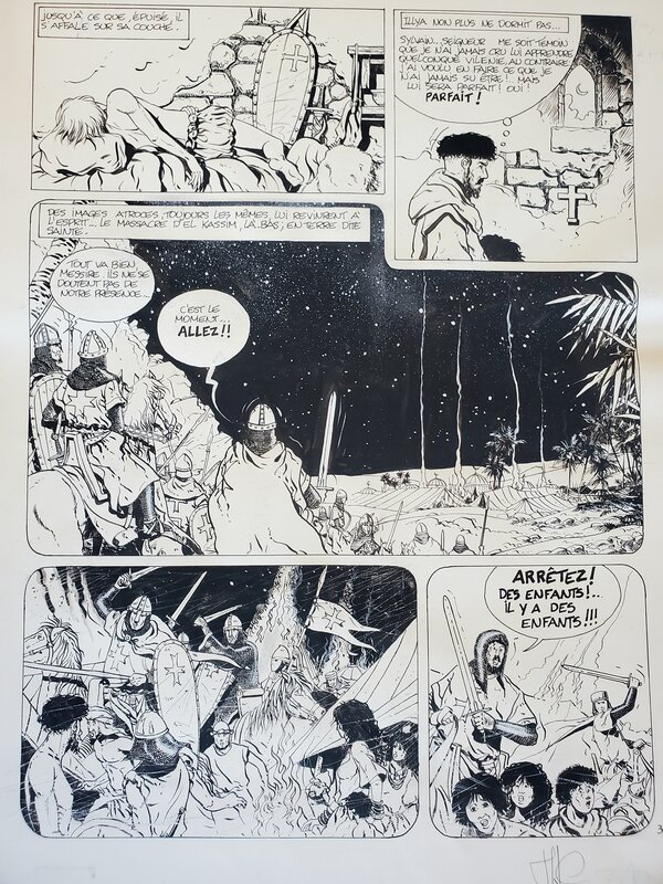 Thierry Cayman, SYLVAIN DE ROCHEFORT   T1 L'EAU ET LE SANG - Planche originale